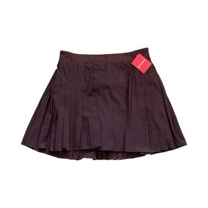 NWT Spanx Pleated Tennis Skirt Dark Fig XS & S | Tenniscore Preppy Chic